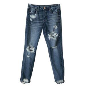 American Eagle Tomgirl Destroyed Button Fly Jeans 4